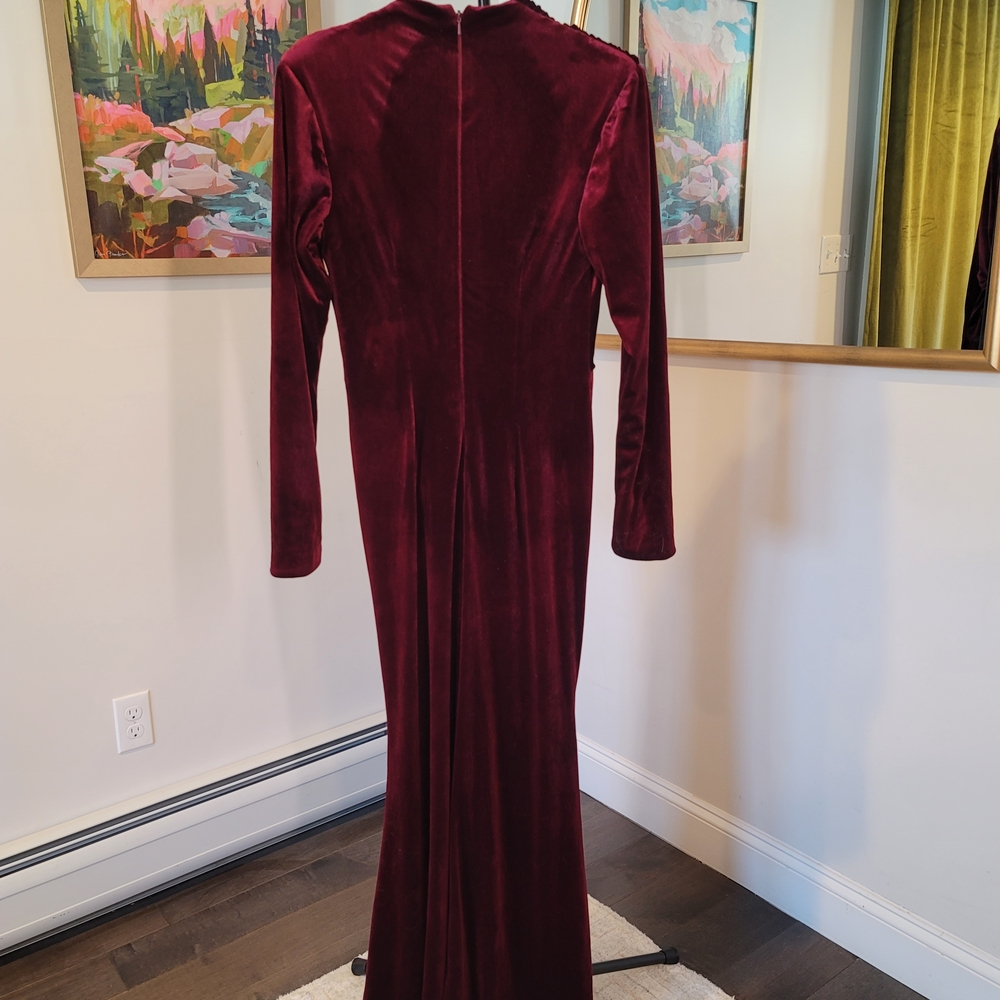 NWT Long Sleeve Burgundy Dress Size 8 - Picture 3 of 11